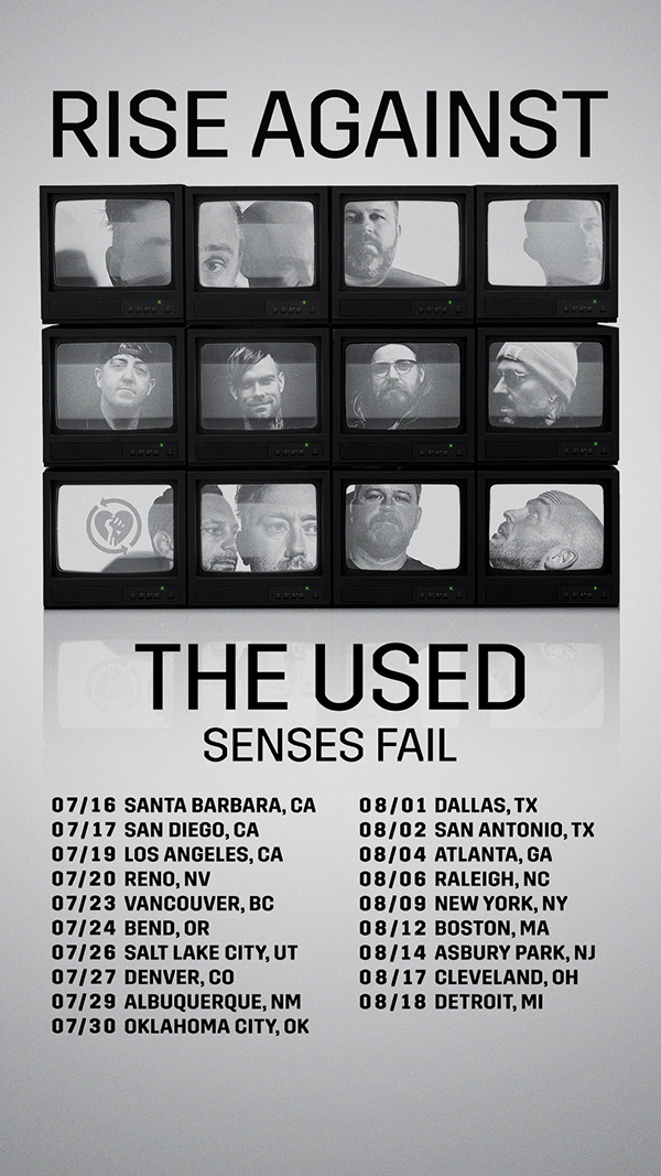 SPILL NEWS THE USED ANNOUNCE TOUR WITH RISE AGAINST TICKETS ON SALE