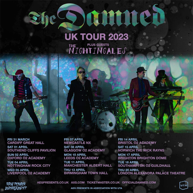 SPILL NEWS: THE DAMNED ANNOUNCE UK TOUR MARCH/APRIL 2023 WITH SPECIAL GUESTS THE NIGHTINGALES The Damned