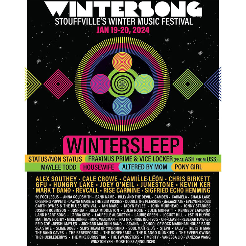 SPILL NEWS: WINTERSONG MUSIC FESTIVAL RETURNS FOR 5th YEAR JANUARY 19-20, 2024 | FULL LINEUP INCLUDES HEADLINERS WINTERSLEEP, STATUS/NON-STATUS & PONY GIRL