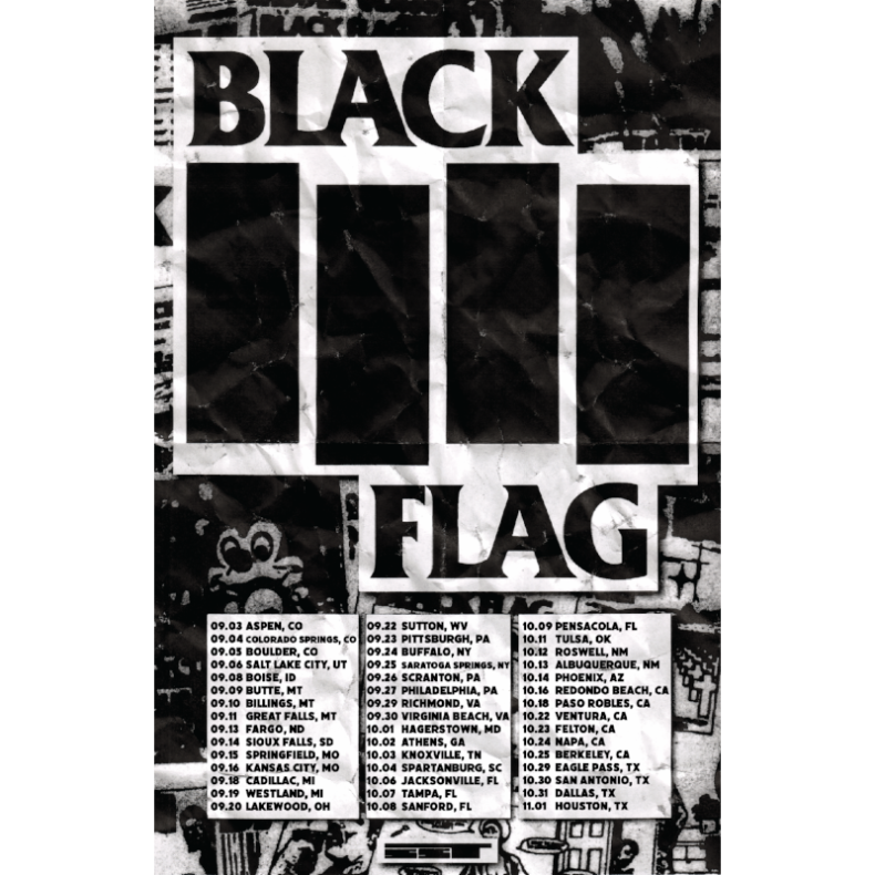 SPILL NEWS: BLACK FLAG ANNOUNCES EXTENSIVE 2026 US TOUR Black Flag