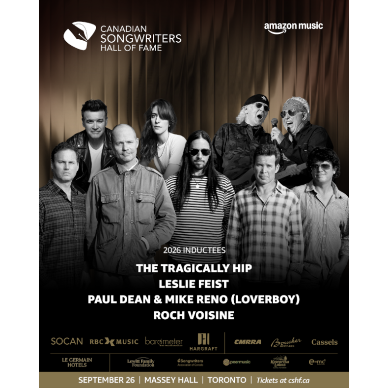 SPILL NEWS: CITY AND COLOUR, FINNEAS, OUR LADY PEACE, AMANDA MARSHALL AND JEFF TWEEDY AMONG PERFORMERS ANNOUNCED FOR 2026 CANADIAN SONGWRITERS HALL OF FAME INDUCTION CEREMONY Canadian Songwriters Hall Of Fame